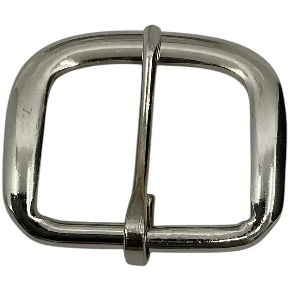 35 Pk Heel‎ Bar Buckle 1 1/4 Strap Nickel Plated Belt Buckle 1 3/4 Wide